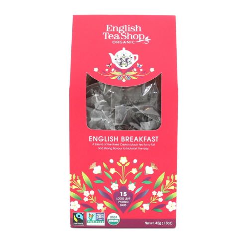English Tea shop - ორგანული შავი ჩაი / English Tea Shop / "English Breakfast " პირამიდა 6*45გ