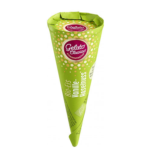 ორგანული ნაყინი / Gelato Classico / კორნეტო, ვანილის თხილით 20*110მლ