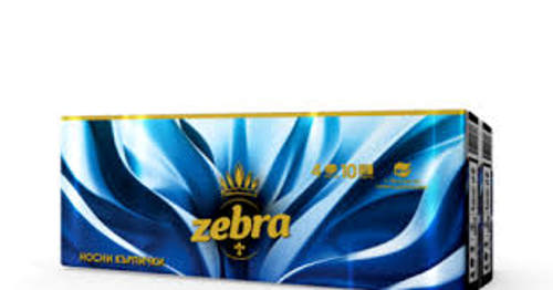 Zebra handkerchiefs 10 pcs(ზებრა ცვირსახოცი 4 ფენიანი 10ც)