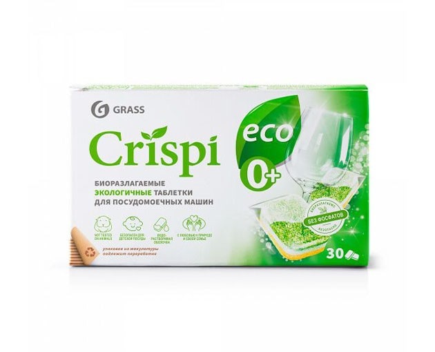 ჭურჭლის სარეცხი / მანქანის "CRISPI" ტაბლეტები 30ც
