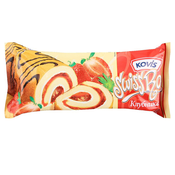 Cake Roll "Kovis" strawberries, 175 g (15)