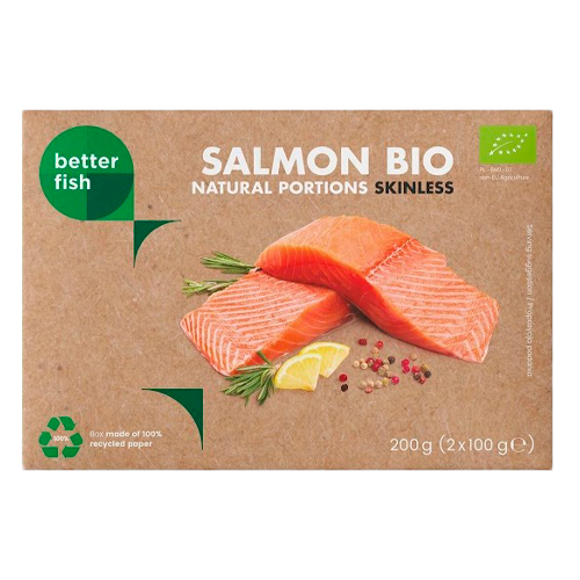 Fish - /FREEZCO/-/BIO BETTER FISH/ Bio salmon fillet from the Atlantic Ocean (2*100g) 10*200g