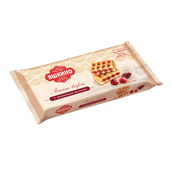 Air waffle with cherry jam 120 gr