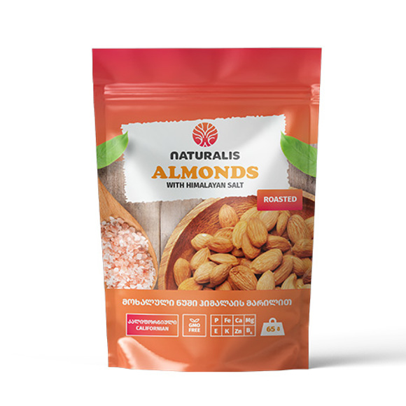 Roasted almonds with Himalayan salt Naturalis / 65 g