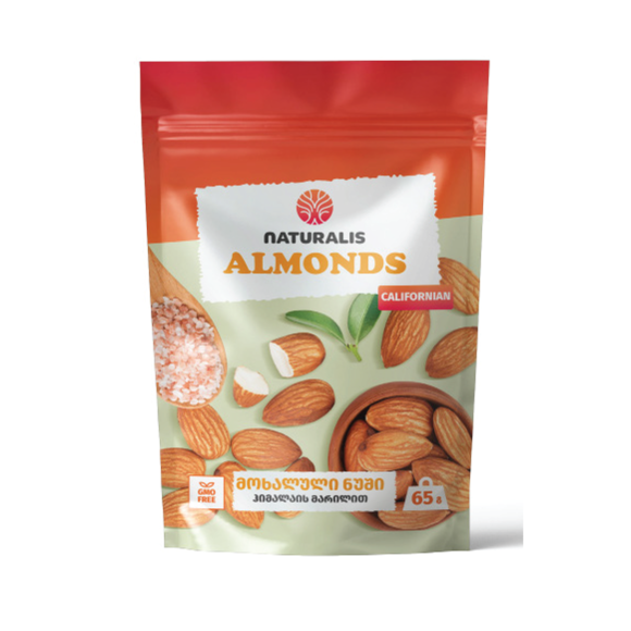 Roasted almonds with Himalayan salt Naturalis / 65 g