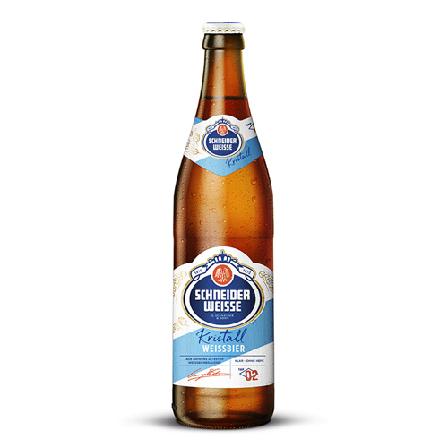 ლუდი Schneider Weisse ჩამოსხმა 2 -'კრისტალი' გაფილტრული 4, 9 % 0.5მლ