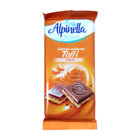 Chocolate Terravita "Alpinela" with toffee 50% 100 gr