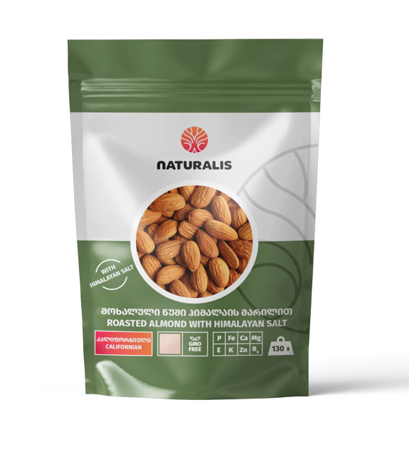 California roasted almonds with Himalayan salt Naturalis / 130 gr