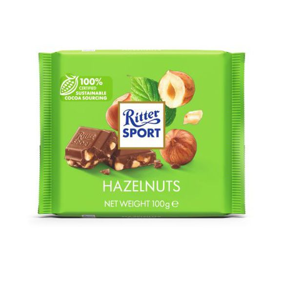 რძიანი შოკოლადი თხილით - Ritter sport/ რიტერ სპორტი - 100გრ