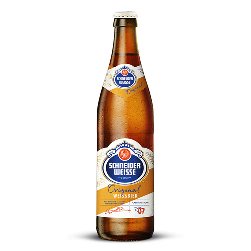 ლუდი Schneider Weisse ჩამოსხმა 7 - 'ორიგინალი' გაუფილტრავი 5, 4 % 0,5 