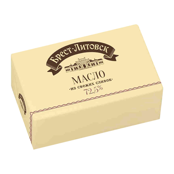 Butter /Savushkin product/ cream "Brest-Litovsk" unsalted 72.5% 10*180g