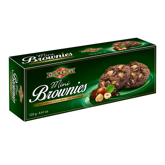 Biscuit QUICK BURY-chocolate mini brown with nuts 125g.