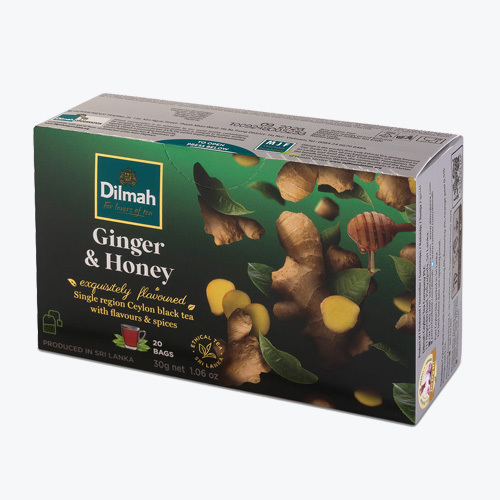 Black tea / Dilmah / Ceylon, ginger and honey (20 packs) 30g