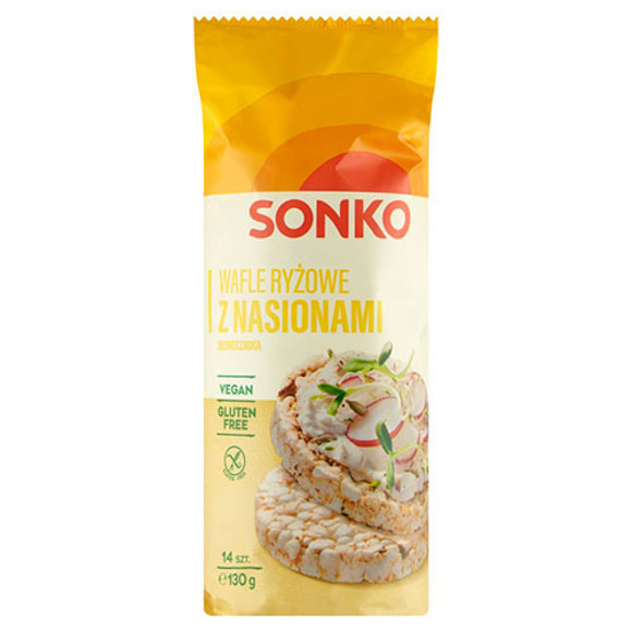 Rice crackers/Sonko/with sunflower seeds 16*130g