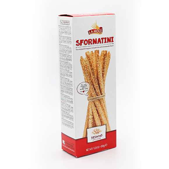 Bread sticks / La Mole / "Sfornatin" with sesame seeds 14 * 120 gr