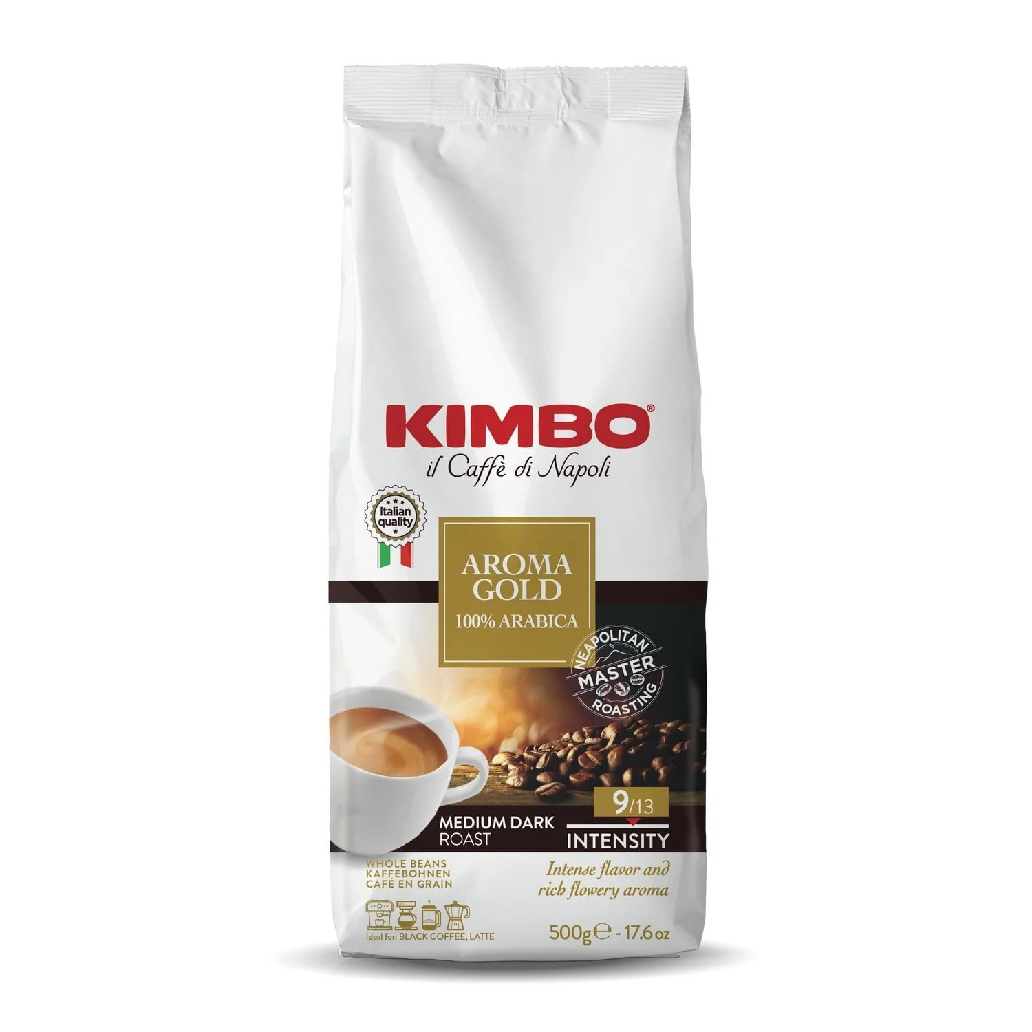 ყავა / არაბიკა / Kimbo Aroma Gold 100% / 0,500 გრ