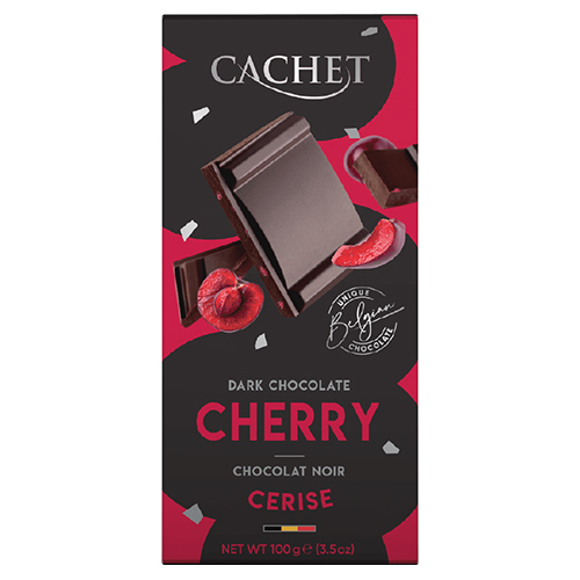 Chocolate /Kims Chocolates/ - "Cachet" Belgian dark chocolate with cherries, 12*100g