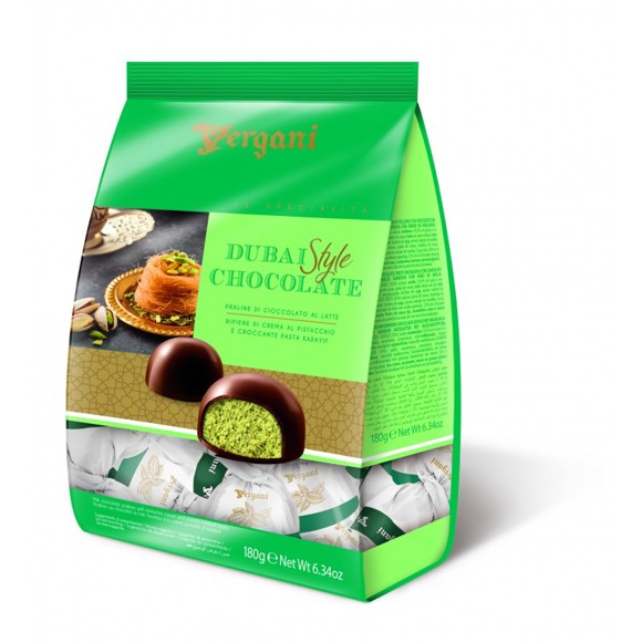 შოკოლადი / Vergani / ფისტით და კადაიფით- დუბაის შოკოლადი/ 24*180გ