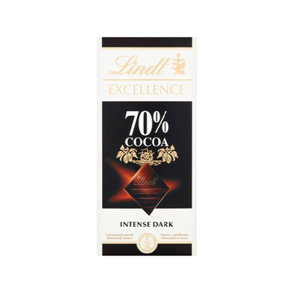 Chocolate bar 70% / Lindt / 100 gr