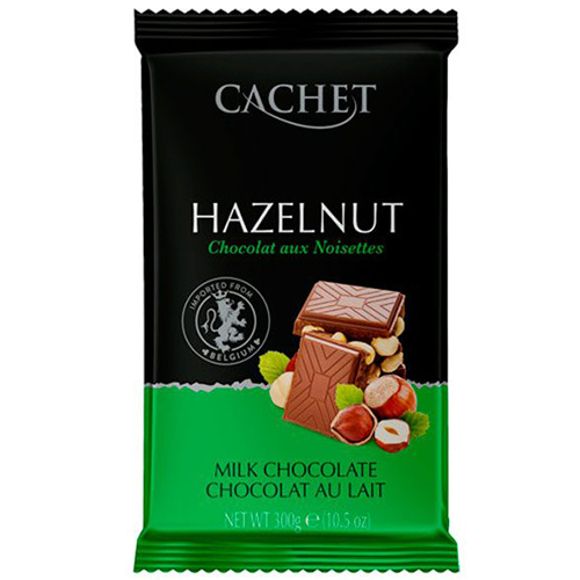 Milk Chocolate /Kim's Chocolates/ "Cachet" Belgian with nuts 216483 /12*300 g