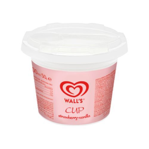 Ice cream / Algida strawberry-vanilla in a glass / 60 gr