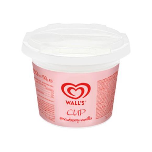 Ice cream / Algida strawberry-vanilla in a glass / 60 gr