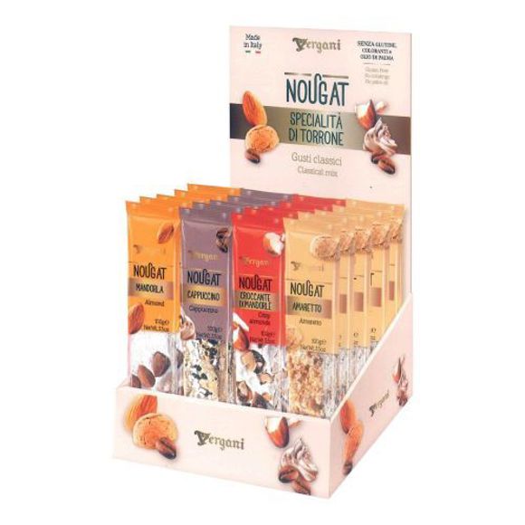 Nougat / Vergani / "Cappuccino" soft, with almond and cappuccino flavor, gluten-free 20*100 g