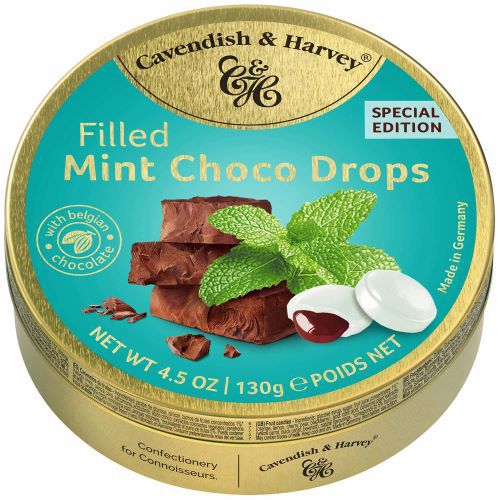 Candy /C&H/ mint drops with chocolate filling /11*130g