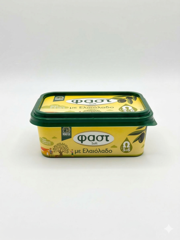 სამარხვო მცენარეული ცხიმი ზეთისხილის ზეთით  და ვიტამინებით/ Minerva/ 12*220 გ