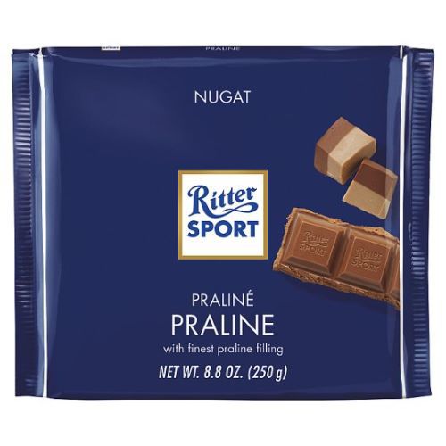 რძიანი შოკოლადი პრალინეს შიგთავსით - Ritter sport/ რიტერ სპორტი - 250გრ