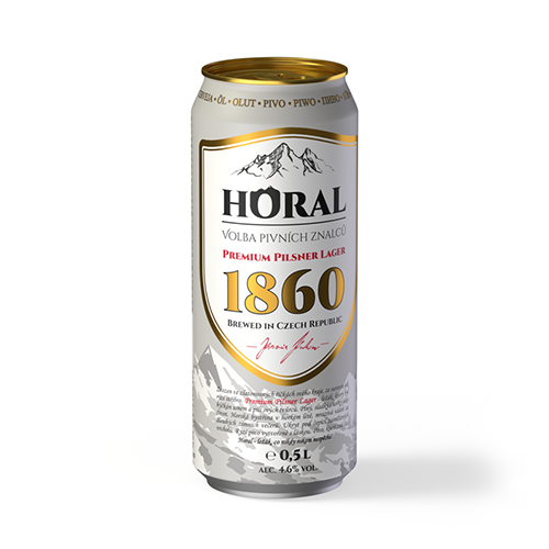 ჩეხური ლუდი / Horal / პილსნერი, ქილა 4.6% 24*0.5ლ