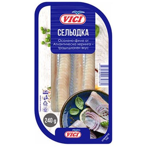 ქაშაყის ფილე ზეთში ტრადიციული / VICI / ( VCH ) / 240გრ