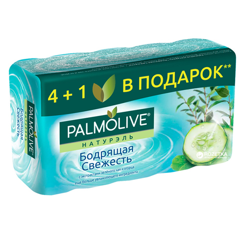 საპონი 'პალმოლივი' ეკონომ შეფუთვა, მწვანე ჩაი (4+1) 70გ