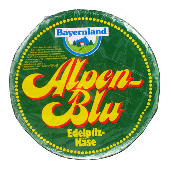 Cheese / Bayernland / "Alpen-Blue" with green mold 50% 100 g