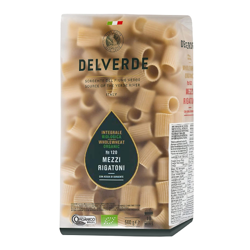 Pasta / Delverde / Organic Mezzi Rigatoni N120, 500g