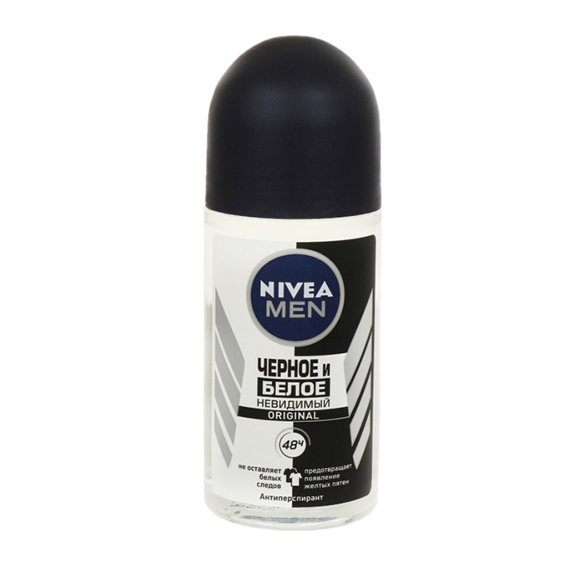 Antiperspirant ball / Nivea / Men black / white / 50 ml
