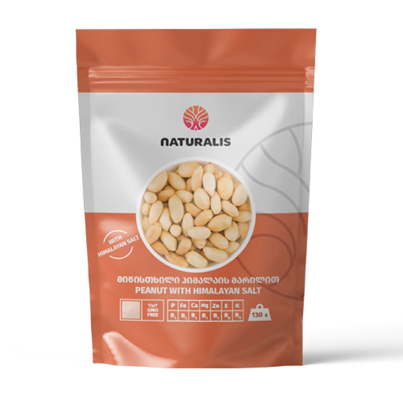 Roasted peanuts / with Himalayan salt Naturalis / 130 gr