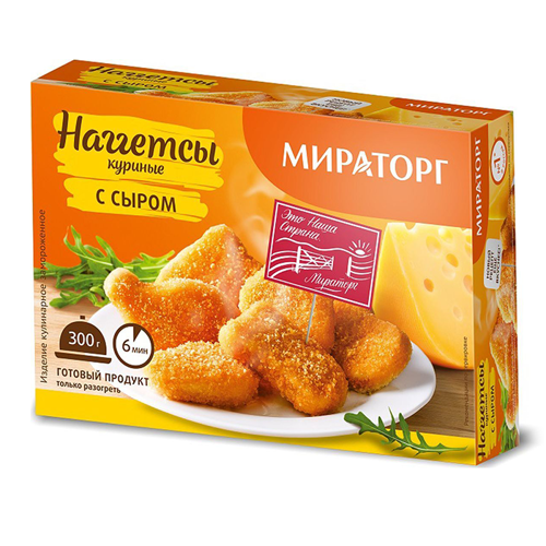 Nugget / Miratorg / chicken, with cheese 300 gr