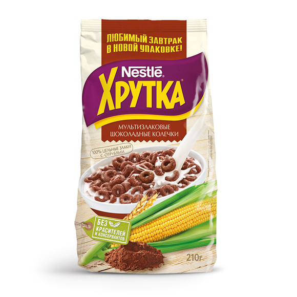 Cereal / Khrutka with chocolate rings / 250 gr