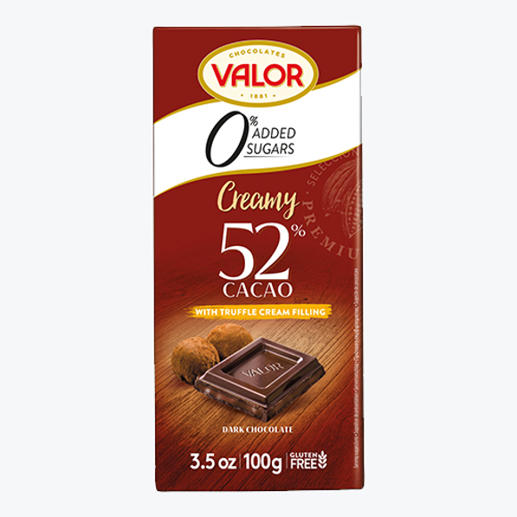 Chocolate Valor sugar-free (stevia) with black truffle 100 gr