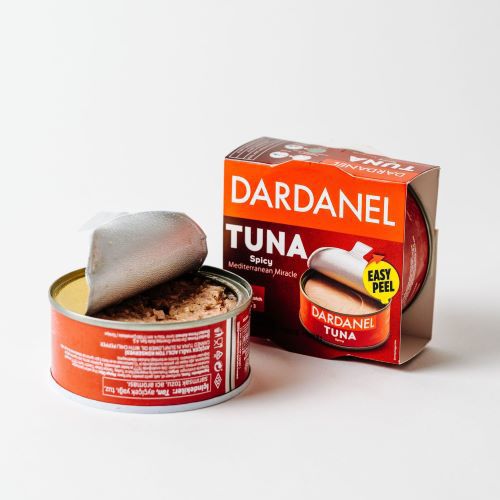 Spicy canned tuna/ Dardanel/ in sunflower oil 24*140g