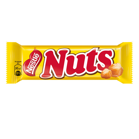 Chocolate bar / Nats with nuts / 50 gr