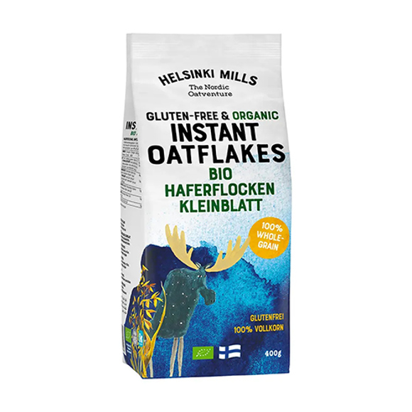 Flakes / Helsinki Mills / Organic, quick-cooking oats gluten-free 9*400 g