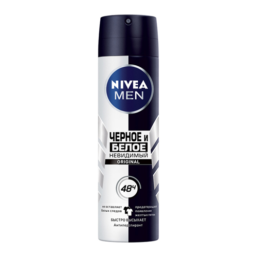 Deodorant / Nivea / Men's Black / White / 150ml