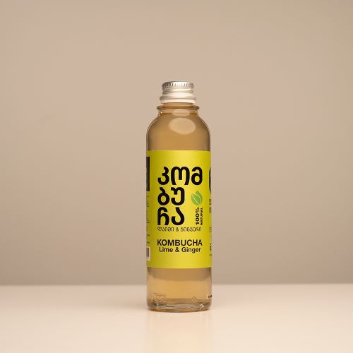 Soft drink / kombucha / ginger-lime / 330 ml