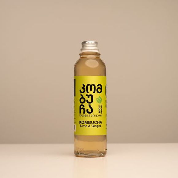 Soft drink / kombucha / ginger-lime / 330 ml