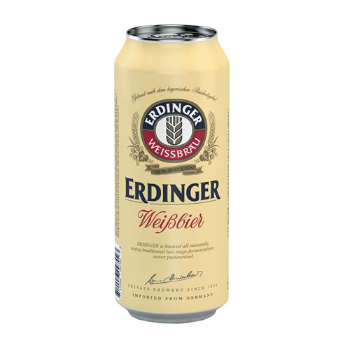 ლუდი ERDINGER - თეთრი (ქილა) 0.5 ლ 