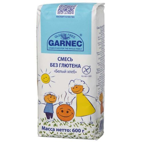 ფქვილი / ნარევი თეთრი პურისთვის / გლუტენის გარეშე / 600 გრ