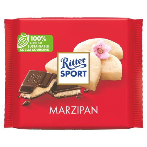 Chocolate Ritter Sport Black, with marzipan content 100 g