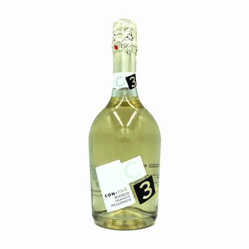 იტალიური ცქრიალა ღვინო / Con-Trè / თეთრი მშრალი, ბრუტი 6*750მლ